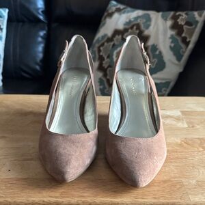 BCBGeneration Tan Suede Heels